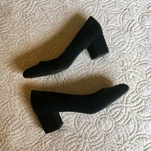 Black Block Heel Pumps